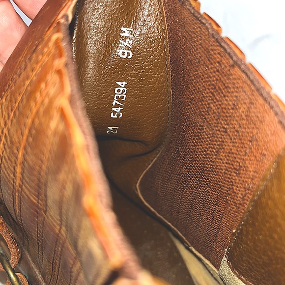 Giorgio Brutini Brown leather Cowboy boots sz 9 1/2 all leather ankle boots - Picture 8 of 13